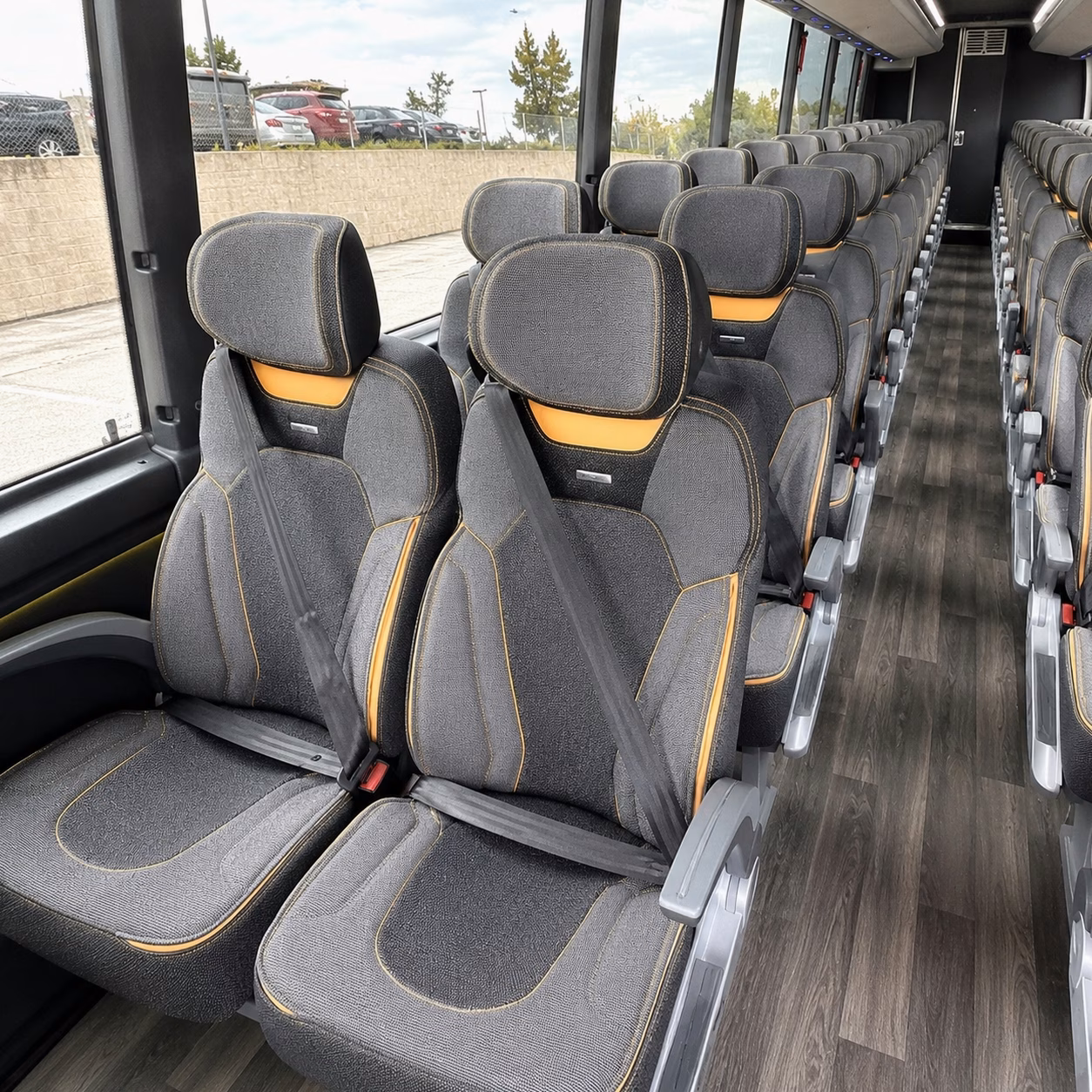 athens charter bus interior