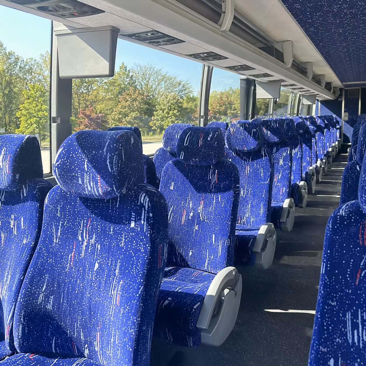 athens charter bus rental interior